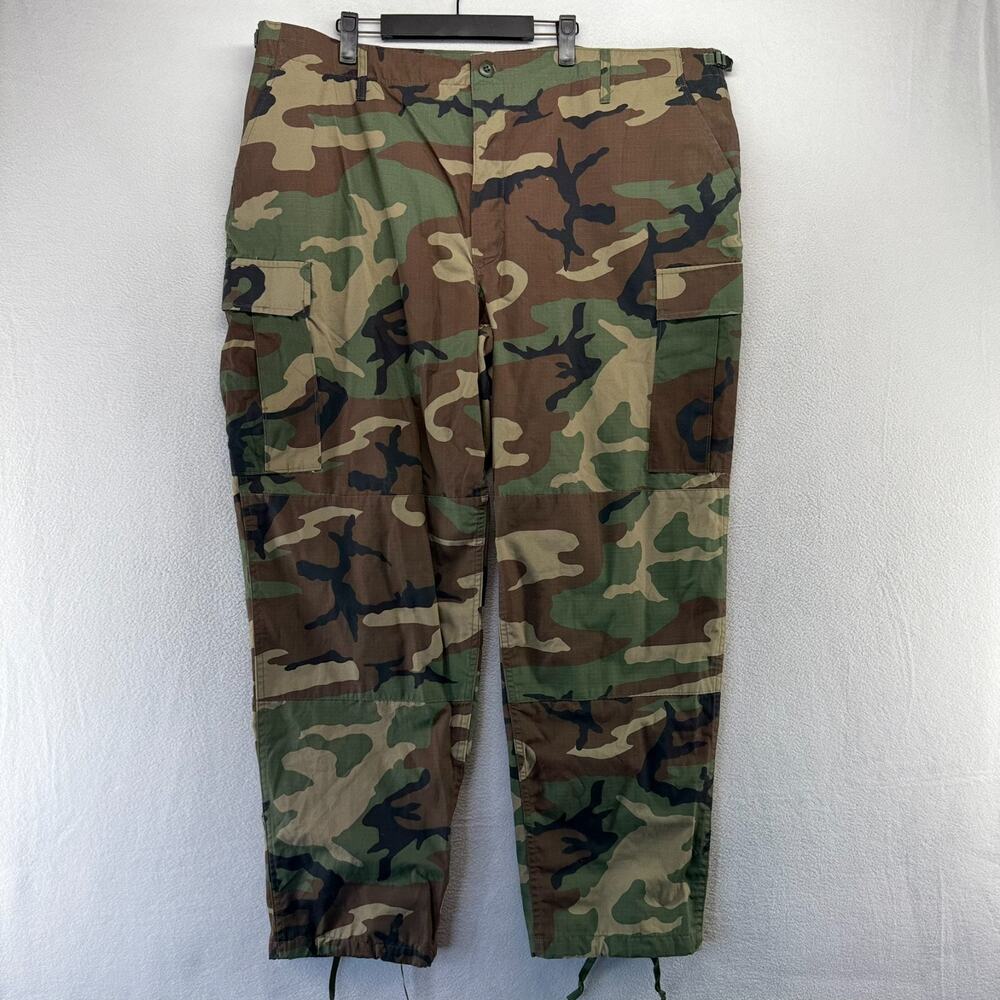 Genuine Gear Pants Men's 2XL Green Brown Woodland Camo Cargo Military Tactical